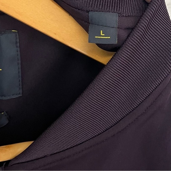 NWT Good Counsel Men's Large Pippen Track Full Zip Jacket Purple w Red Stripes - Picture 9 of 11